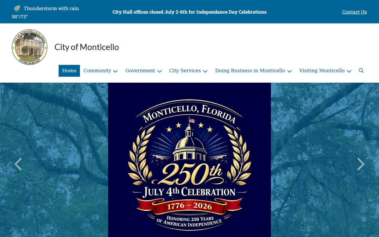 Official City of Monticello government homepage